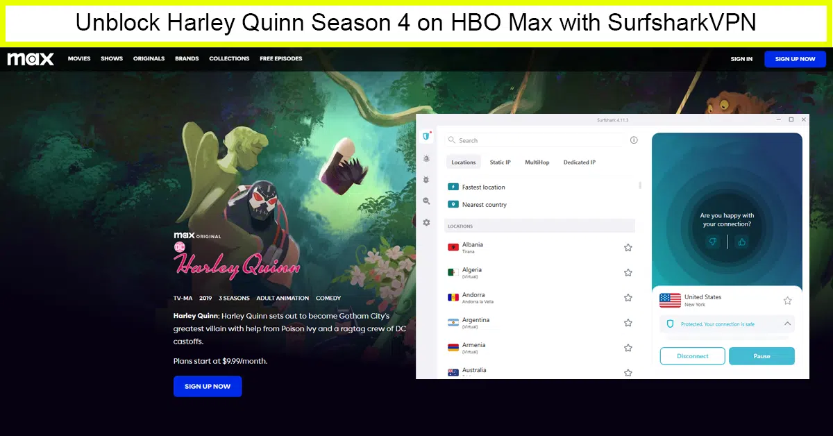 Surfshark: Pocket-Friendly VPN to Watch Harley Quinn Season 4 Outside USA