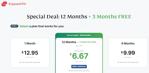 Express VPN Pricing 