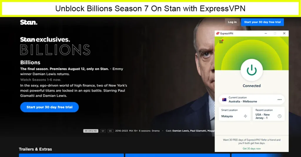 Watch Billions Season 7 Outside Australia On Stan with ExpressVPN