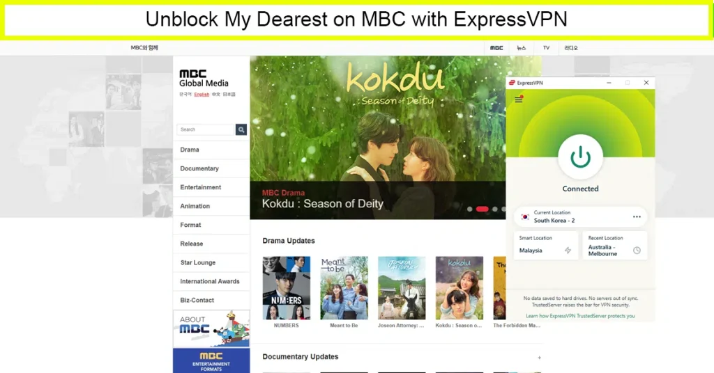 Watch My Dearest K-drama from Anywhere on MBC with ExpressVPN