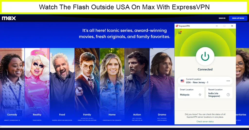 Watch The Flash outside USA on Max with ExpressVPN