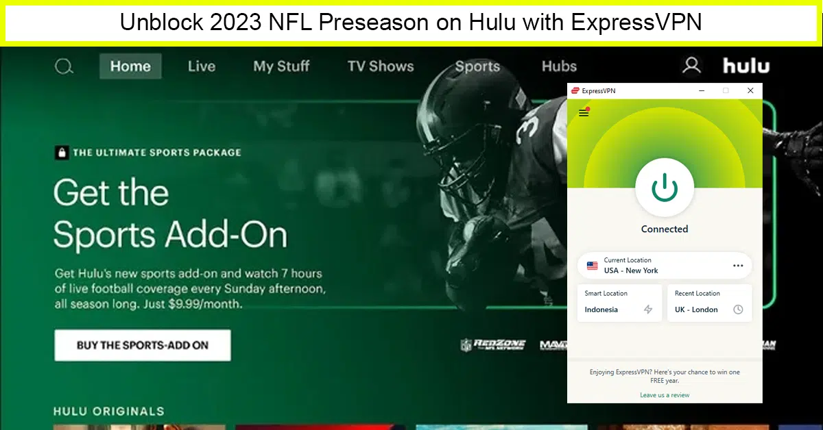 ExpressVPN: Best and Fastest VPN to Watch 2023 NFL Preseason Games outside USA