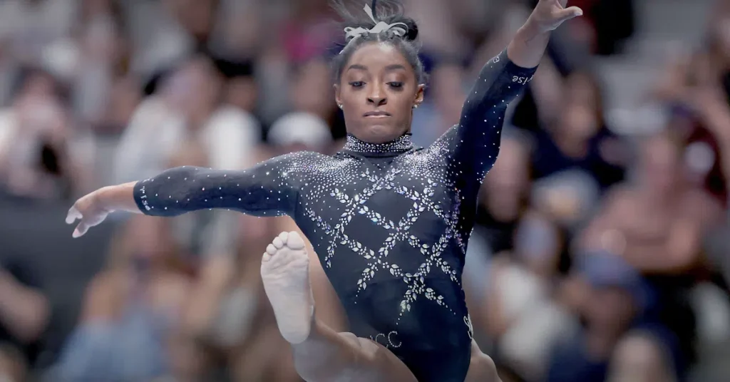 Gymnast Simone Biles Secures Her 8th National Title at U.S. Championships, Making History