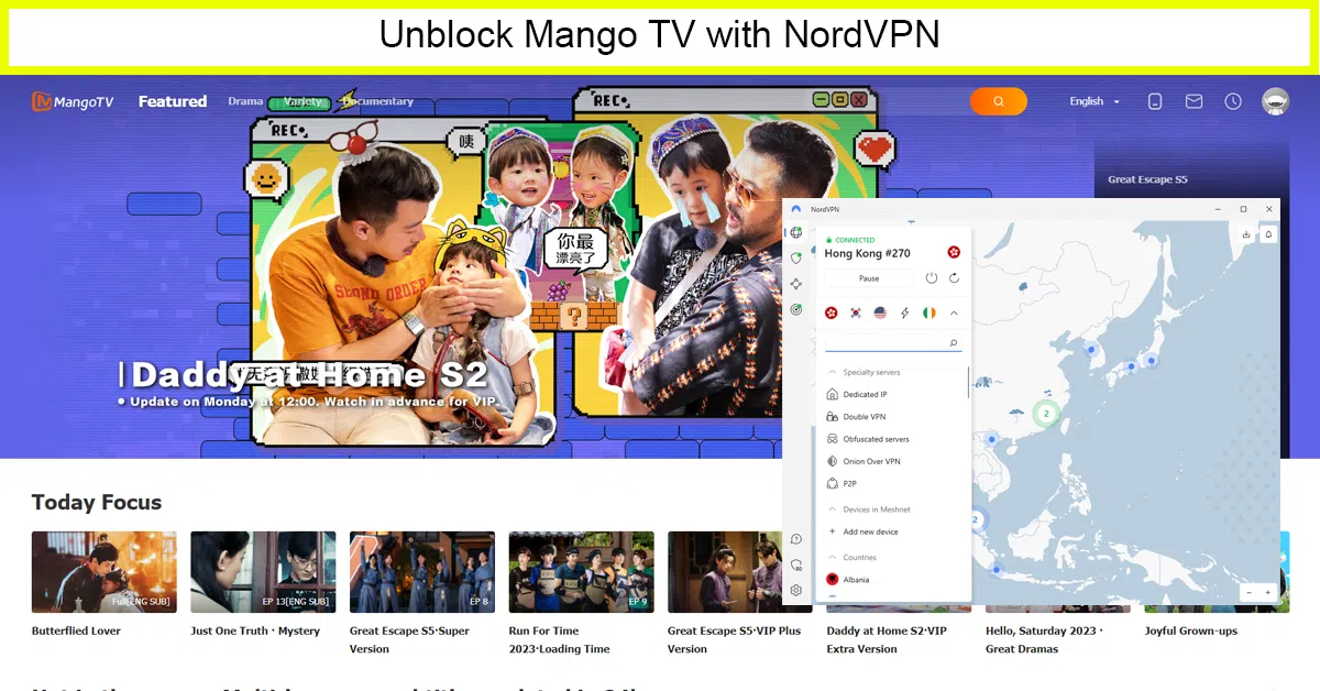 NordVPN: Largest Server network for Mango TV in Canada