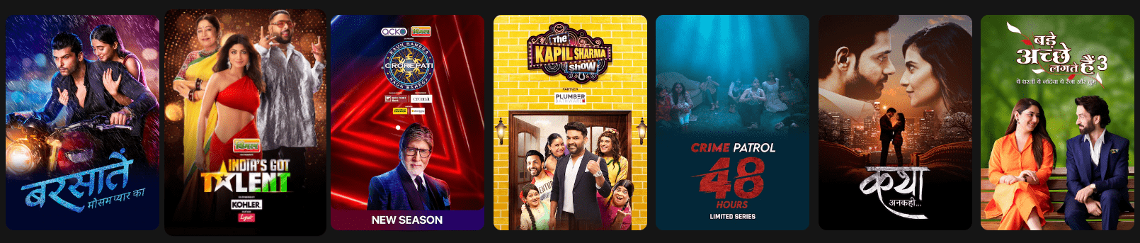 SonyLIV in the USA - shows