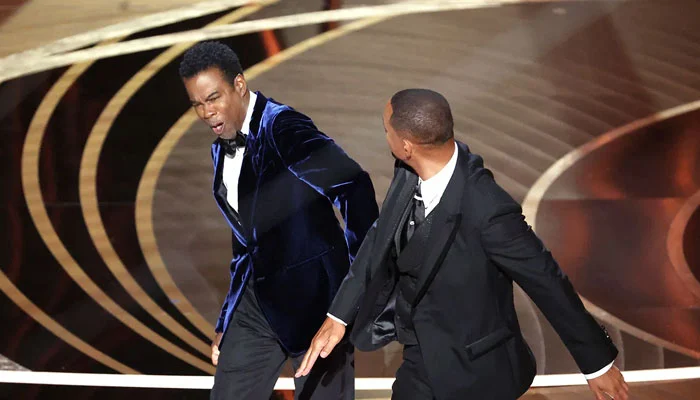Will Smith and Chris Rock at the 2022 Oscars