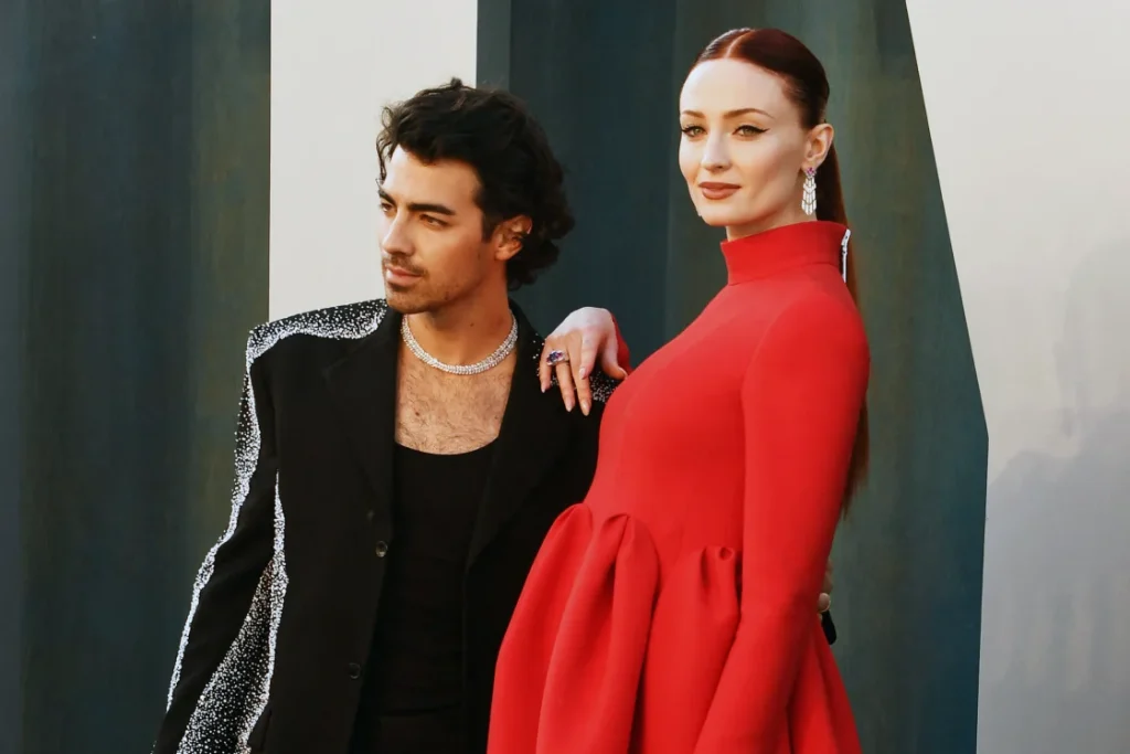 Joe Jonas and Sophie Turner at the Vanity Fair Oscar Party in Beverly Hills, Calif., in March 2022.