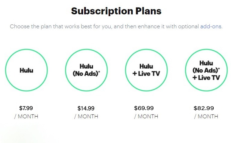 Hulu price - Hulu subscription plans