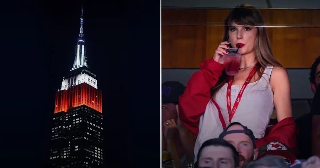 Taylor Swift's 'Ketchup and Seemingly Ranch' Moment Celebrated in Empire State Building Lights