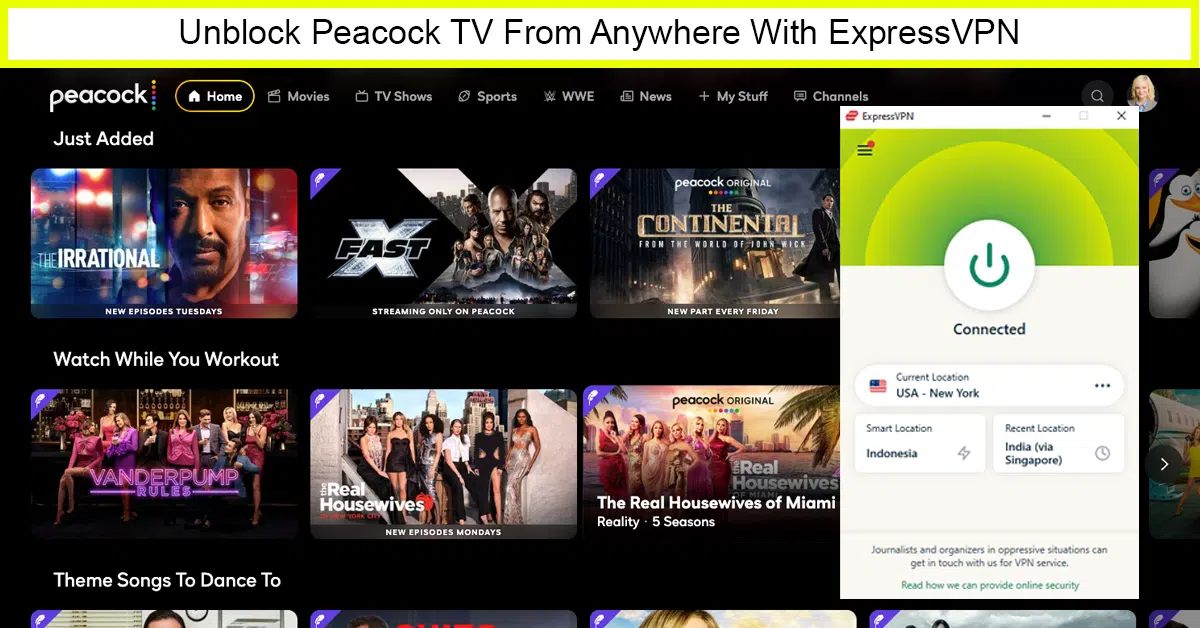 ExpressVPN – Best VPN for Unblocking Peacock TV in Indonesia  