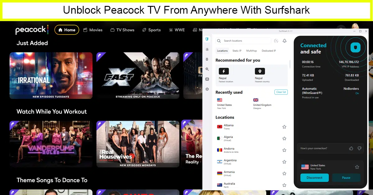 Surfshark – Affordable VPN to Watch Peacock TV New Zealand  